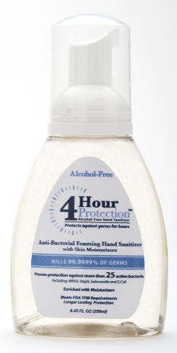 4 Hour Protection Moisturizing Hand Sanitizer Foam Pump 8 Ounce