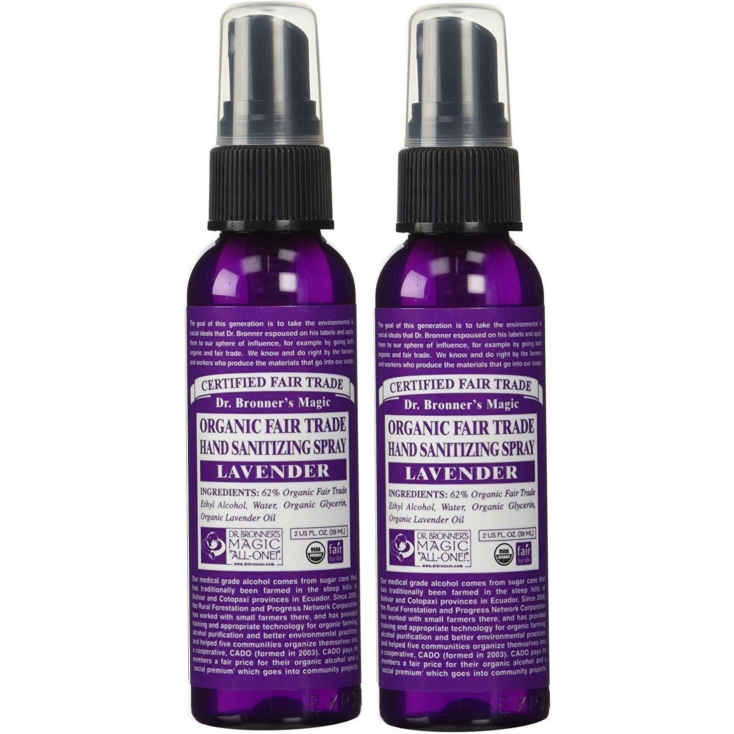 Dr Bronner S Organic Lavender Hand Sanitizing Spray 2 Oz 2