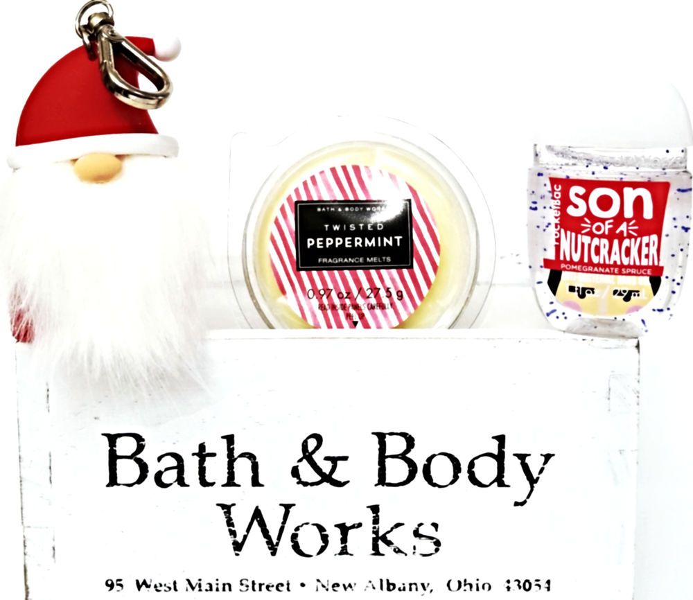 Bath And Body Works Twisted Peppermint Pocketbac Santa Holder